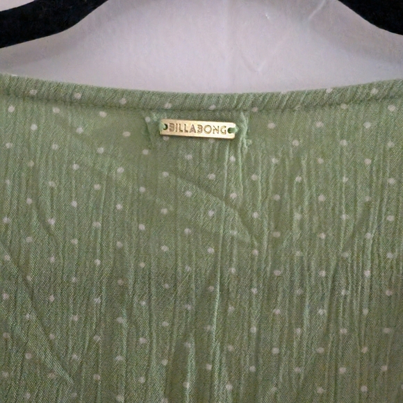 Billabong Sage Green V-Neck Blouse - Picture 5 of 8